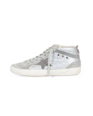 Silver Grey Mid Star High Top Sneakers