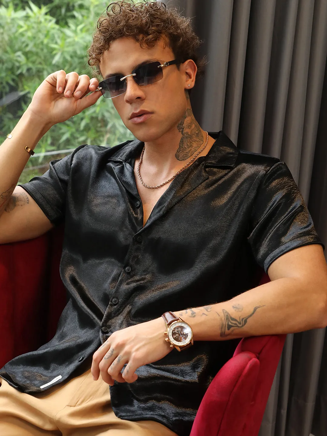 Solid Satin Shirt