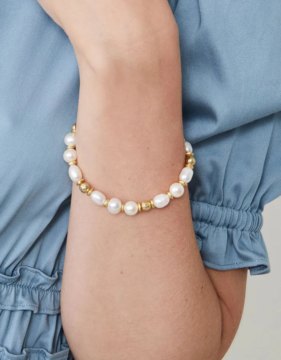 Spartina Pearl Stretch Bracelet 8mm Pearl