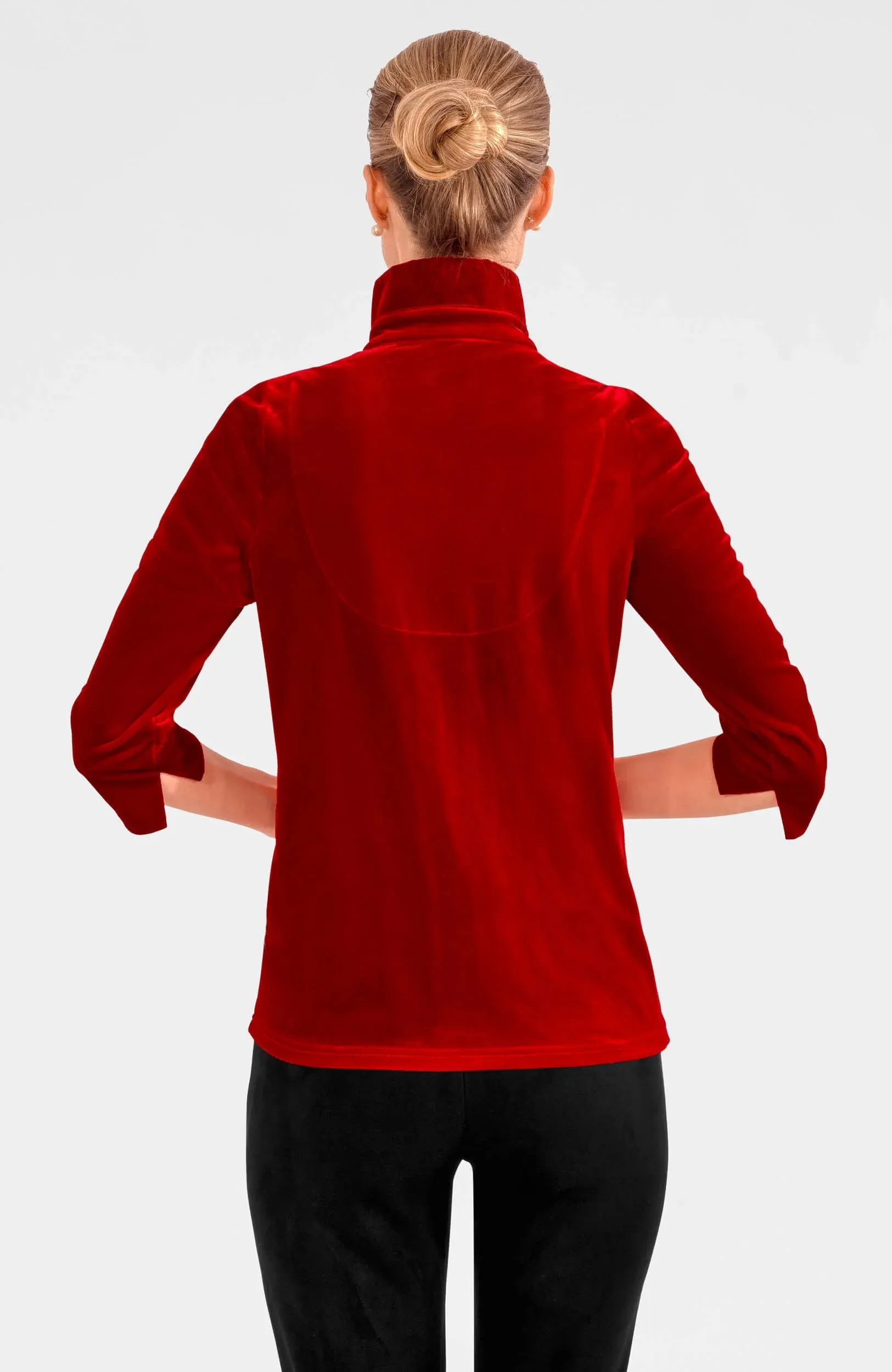 Twist & Shout Top - Red Silky Velvet