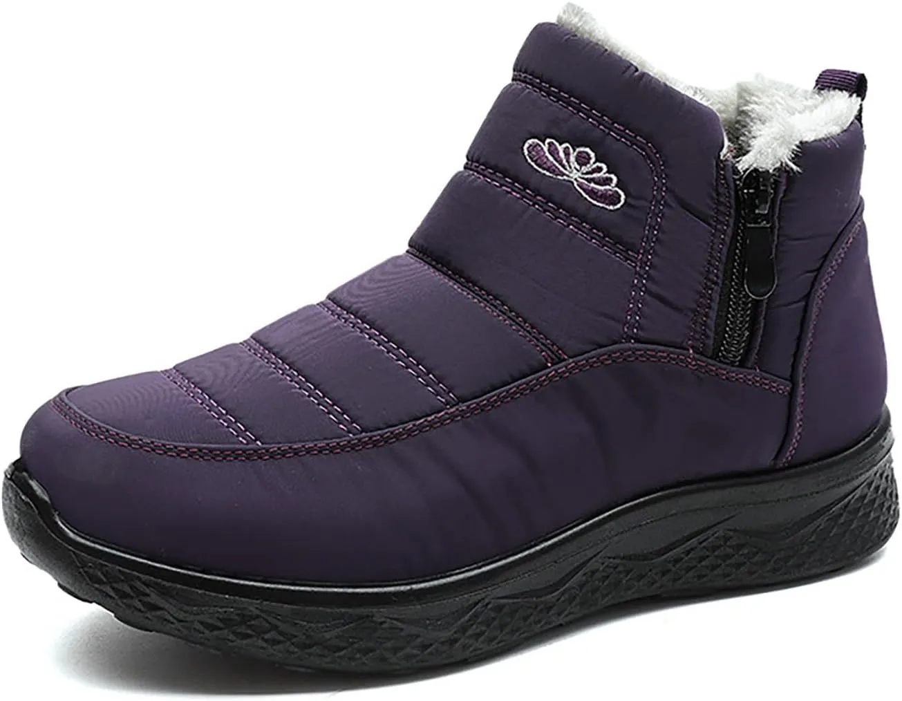 Women's Snow Boots Wide Width Adults Winter Boots Slip On for Womens Shoes Warm Barefoot Shoes Grounded Footwear Hiking Boots for Women Knee High Men's Snow Booties