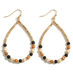 Wood Mix Drop Earrings